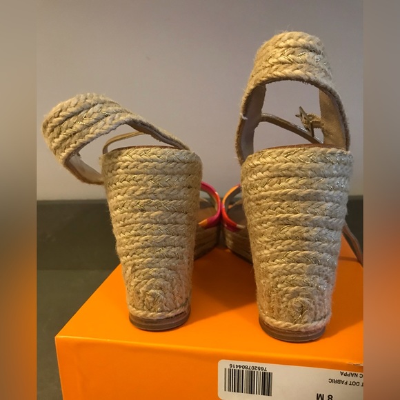 🌸 KATE SPADE 🌸 New York Candice Metallic Espadrille Wedge Sandal … - Picture 5 of 9